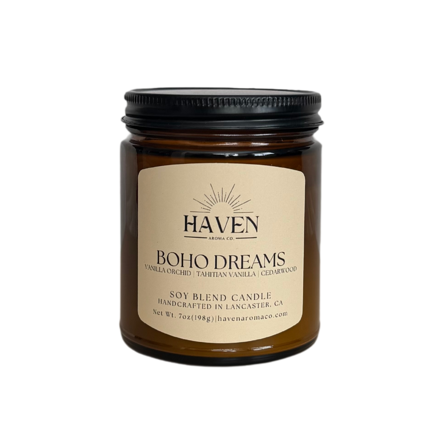 Boho Dreams Candle- Vanilla, Sandalwood, Cedarwood Scent