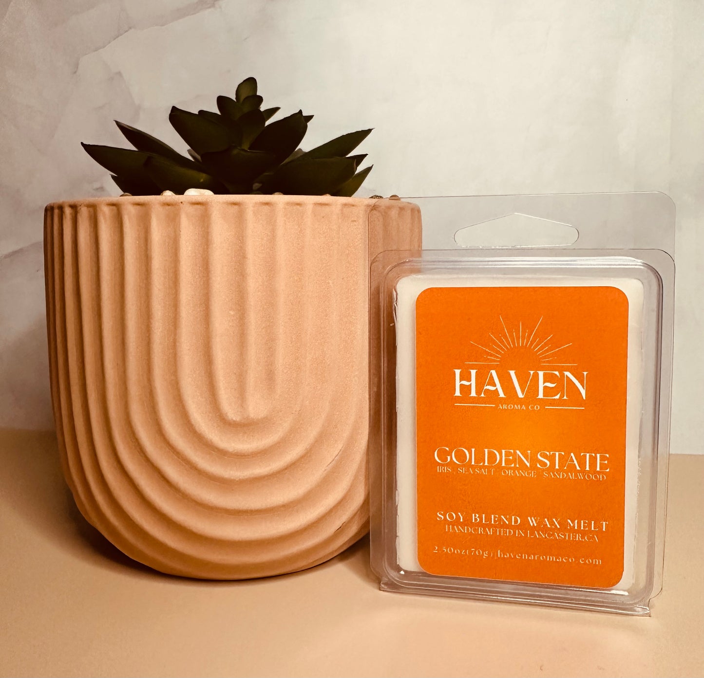 Golden State Wax Melts- Sea Salt, Orange, Sandalwood Scent