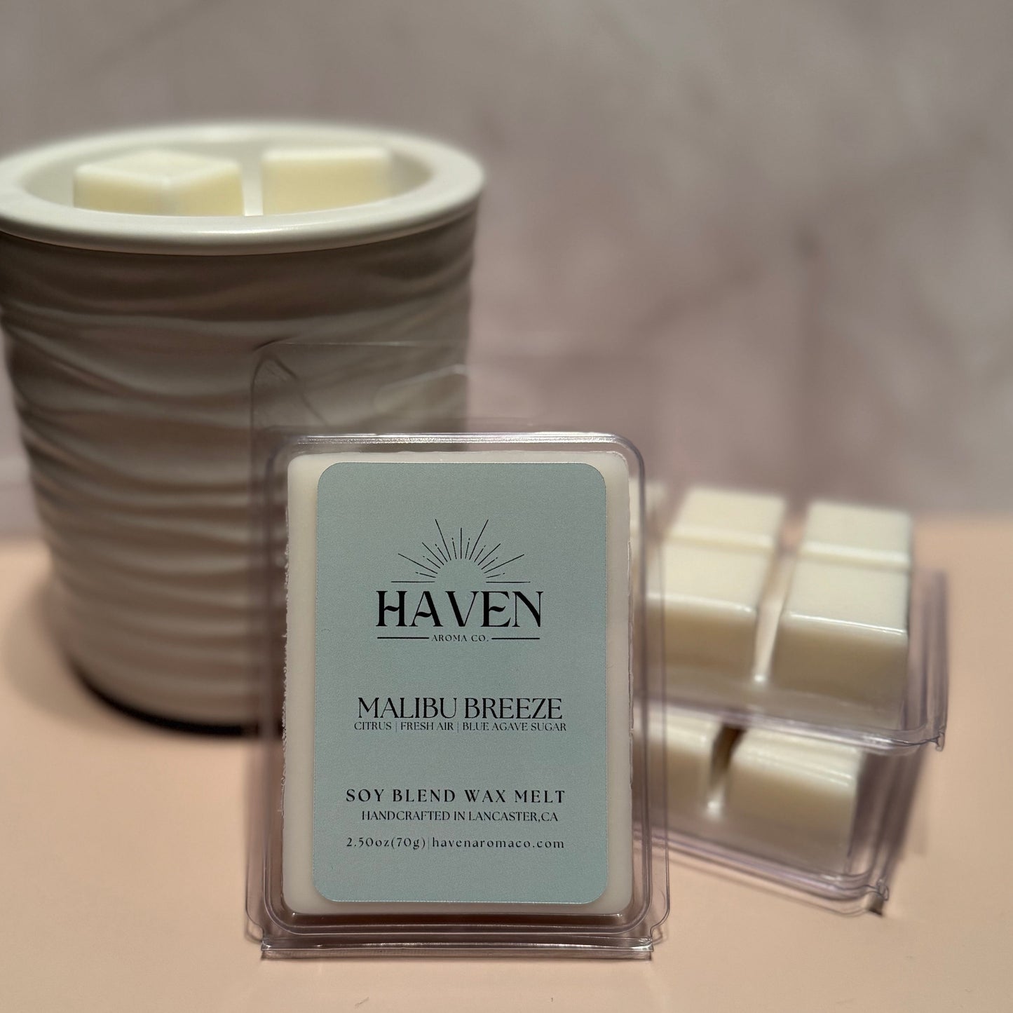 Malibu Breeze Wax Melts - Citrus, Fresh Air, Agave Sugar Scent