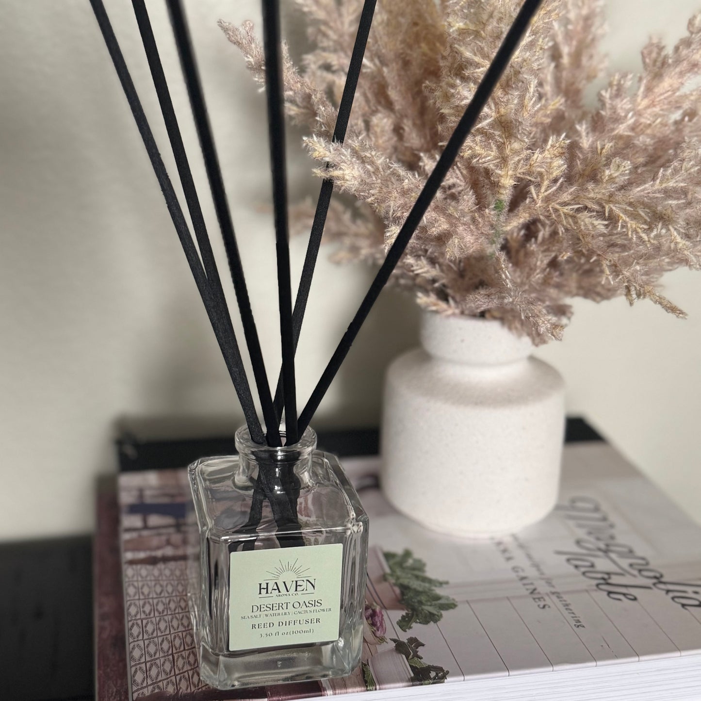 Desert Oasis Reed Diffuser - Sea Salt, Water Lily, Cactus Flower Scent