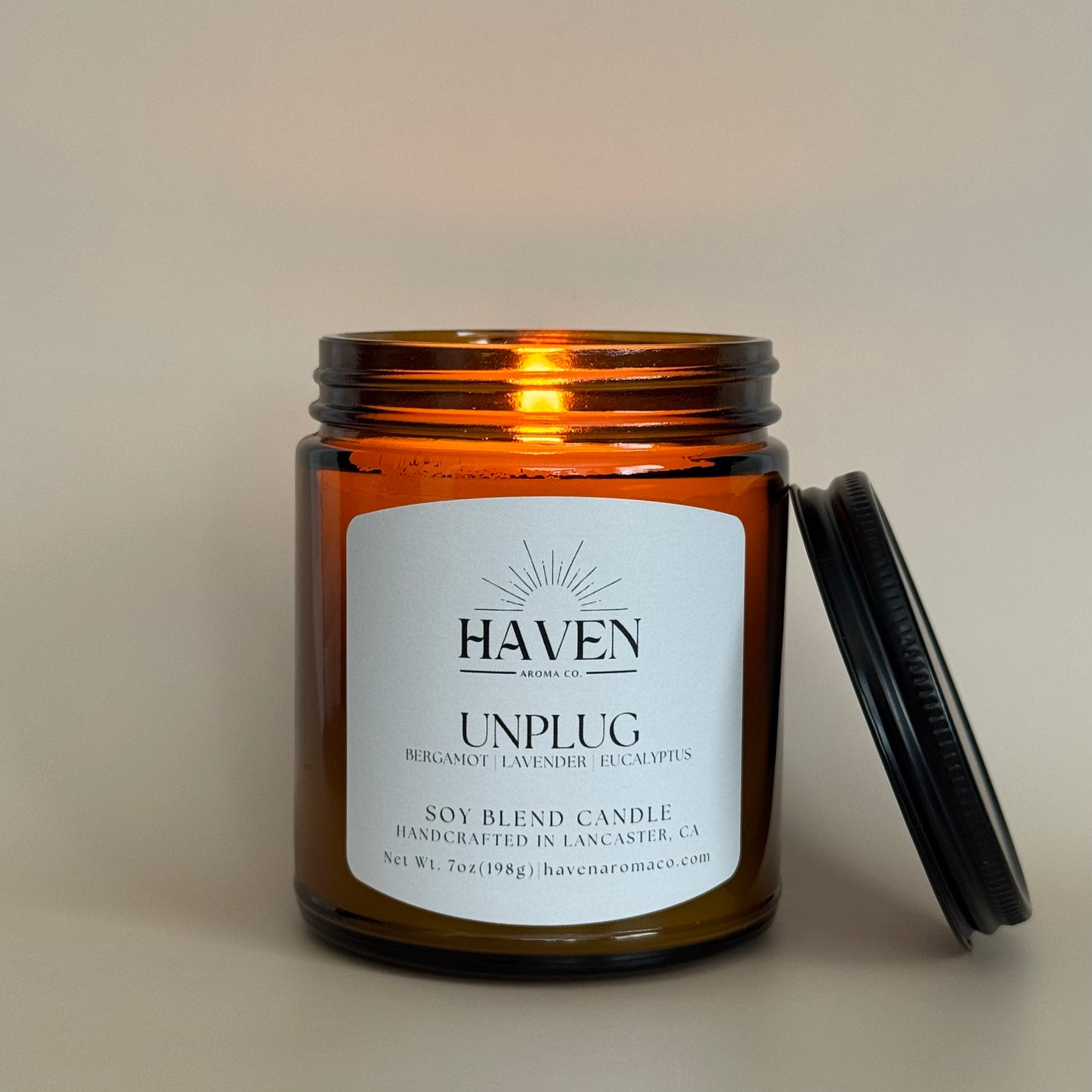 Unplug Candle- Lavender, Rosemary, Mint, Eucalyptus Scent