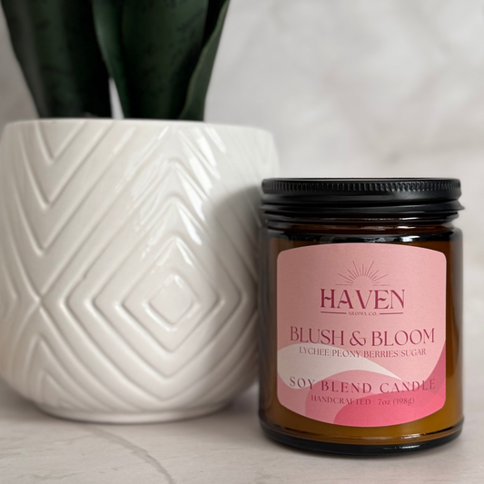 Blush & Bloom Candle - Lychee, Peony, Berry Scent
