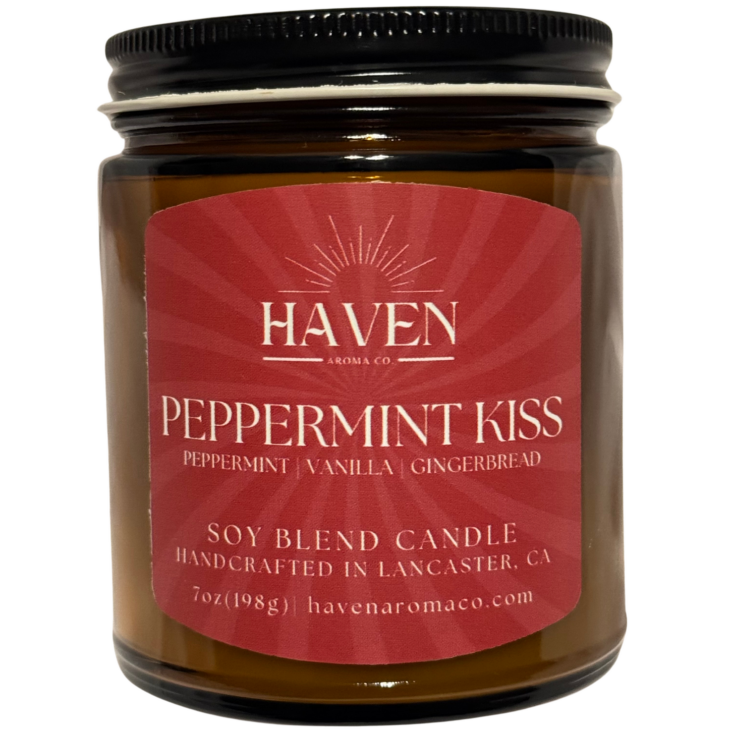 Peppermint Kiss Candle - Delightful Candle