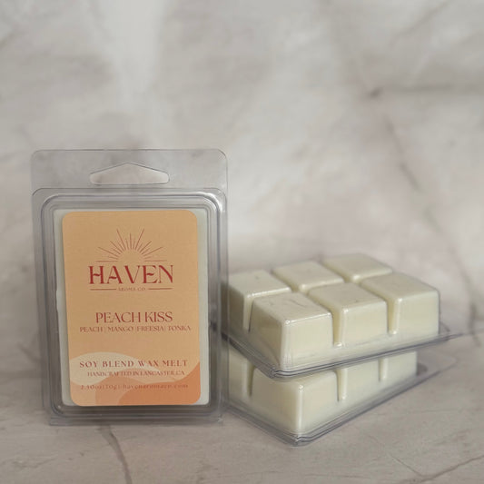 Peach Kiss Wax Melts - Peach, Mango, Freesia Scent