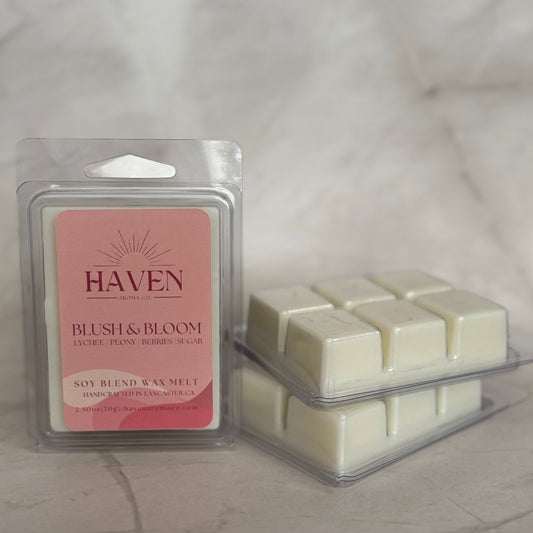 Blush & Bloom Wax Melts - Lychee, Peony, Berry Scent