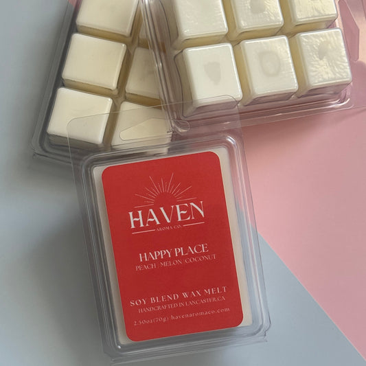 Happy Place Wax Melts- Peach, Melon, Coconut Scent