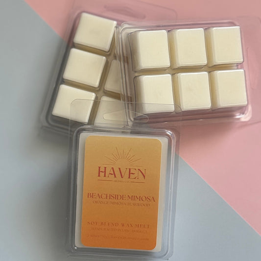 Beachside Mimosa Wax Melts- Orange, Mimosa, Teakwood Scent