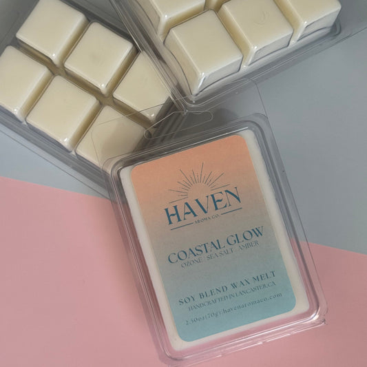 Coastal Glow Wax Melts- Ozone, Sea Salt, Amber