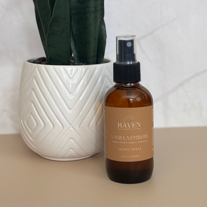 Vanilla Embers Aroma Spray-  Vanilla, Amber, Tobacco Scent