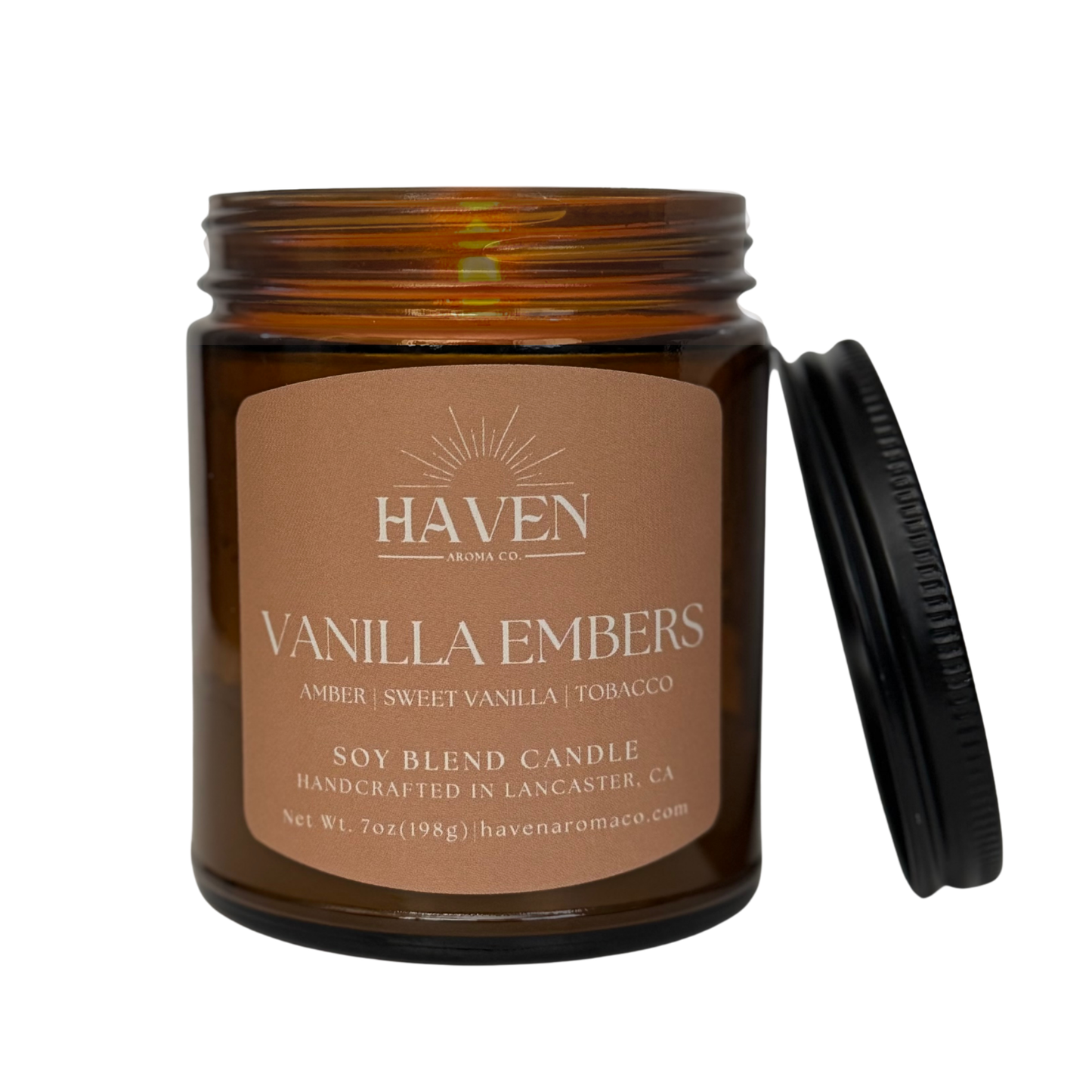 Vanilla Embers Candle- Vanilla, Amber, Tobacco Scent